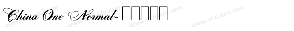 ChinaOne Normal字体转换